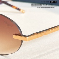 Chop ** Frameless Metal Oval Sunglasses Female European American ins Star Same Style Fashion Sunglas