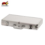 [lahomia] Chip Carry Case Chip Set Box Solid Portable Aluminum Alloy Box for Travel Household Dealer