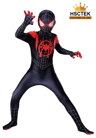 DECORSEASON COSTUME INC ชุดสไปเดอร์แมน Miles Morales Into The Spider-Verse Spider Man ชุดซุปเปอร์ฮีโ