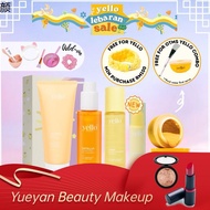 Makeup and skincare ♩Yello OTMS Oatmeal Tueric Mask  Scrub  Snowmeric Brightening Serum  Cynara Esse