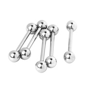 [nvvufknck] 5 Pieces 316L Stainless Steel Straight Bar Nose Tongue Ring Septum Barbell  Earrings Bod