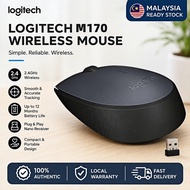 Logitech M170 Wireless Mouse, 2.4 GHz with USB Nano Receiver, Optical Tracking, 12-Months Battery Li