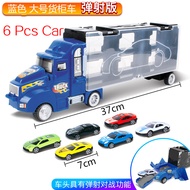 612Pcs Diecast Cars Metal Model With Big Truck Vehicles Toys For Children Hot Wheels Car Container Carrier Boy Birthday Gifts