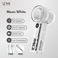 TMS Handheld Mini Turbo Portable Fan Ice Compress 100 Level Strong Cooling Wind Air Cooler Long Last