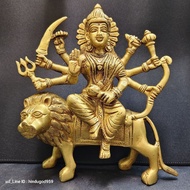 A&R Tewa Bucha A Monk Sitting In Lion 8 Inches Brass.2.3