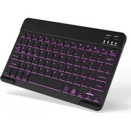 Backlit Bluetooth Keyboard Small Portable External Wireless Keyboard Cordless Rechargeable Illuminat