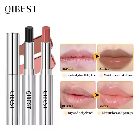 QIBEST Natural Sheer Lip Balm Moisturizing Honey Lipstick Tinted Lip Plumping Balm Smooth Enhancing 