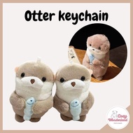 [Otter Series] Otter Viral Cute Animal Keychain Fluffy Keychain Hand-made Plush Keychain Pendant Car