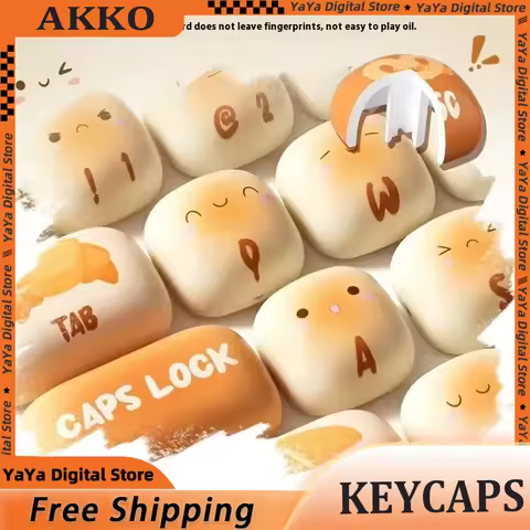 AKKO MOG Height Series 138-keys PBT Keycaps Keyboard Steamed Bun Paradise Theme Material Mechanical 