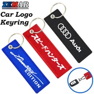 Audi Fabric Car Logo Keyring Auto Motorcycle Universal Key Buckle Keychain for Audi A3 8l 8Y A1 Q5 T
