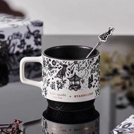 Starbucks Cup Rabbit YearkatespadeJoint Mug Black and White Graffiti Coffee Cup