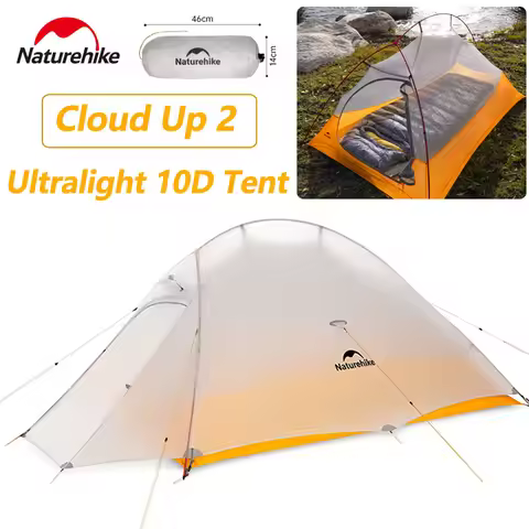 Naturehike Cloud Up 2 Camping Tent Nylon 10D Waterproof Ultralight Backpacking Trekking Fishing 3 Se