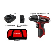 EUROPA HILT E12CD 12V CORDLESS DRILL  Complete With 1Pc Battery &amp; 1 Charger.