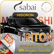 SABAI ผ้าคลุมรถยนต์ MITSUBISHI TRITON 2020 เนื้อผ้า HISORON แข็งแกร่ง ทนทาน นานจนลืมเปลี่ยน #ผ้าคลุมสบาย ผ้าคลุมรถ sabai cover ผ้าคลุมรถกะบะ ผ้าคลุมรถกระบะ