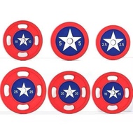 POTENCE PREMIUM WEIGHT PLATE Barbell Captain America ImportedOriginal 2.5KG 5KG 10KG 15KG 20KG 25KG 