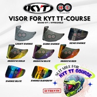 VISOR KYT TT-COURSE ( VISOR SIANG & MALAM KYT TT COURSE )- VISOR HELMET KYT FULL FACE TT COURSE ORIG