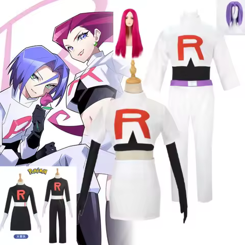 Game Team Rocket Cosplay Jessie Musashi James Kojirou Costume Halloween Rockets サトシ Satoshi Role-pla