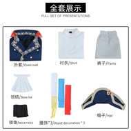 New   Napoleon Movie Napoleon Blue Cos Costume Medieval Court R Cosplay Stage Performance Costume