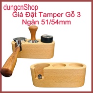3-compartment Wooden Tamper Stand/3-compartment Wooden Tamper Stand/Tamper Base 51mm 54mm