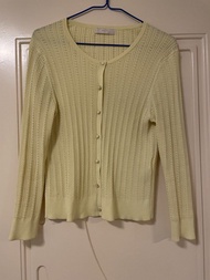 anySiS Yellow Knit Button Cardigan