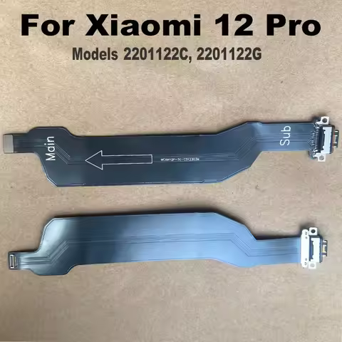 High Quality For Xiaomi 12 PRO USB Charging Board Dock Port Connector Flex Cable Repair Parts Replac