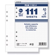 Raymay 6-Hole Square Eye Grid Loose-Leaf Paper A5 Size 111 Pieces in Universal Manual for Handbook D