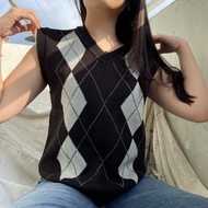 PREMIUM ARGYLE PATTERN VEST / KNIT VEST