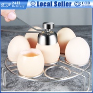 Stainless Steel Egg Topper Cutter Penyangga Telur Soft Boiled Opener Tool Egg Shell Remover