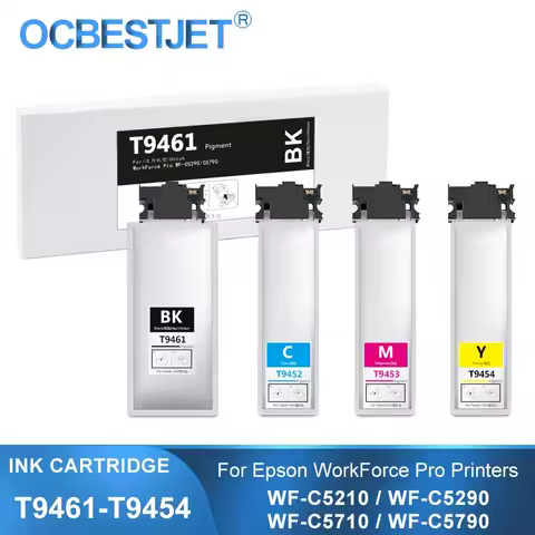 T9461 T9452 T9453 T9454 Ink Cartridge With Pigment Ink For Epson WorkForce Pro WF-C5790DWF WF-C5710D