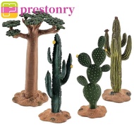 PRESTONRY Artificial Plant Cactus, Cute Plastic Artificial Tree Model, Green Plant Model Realistic D