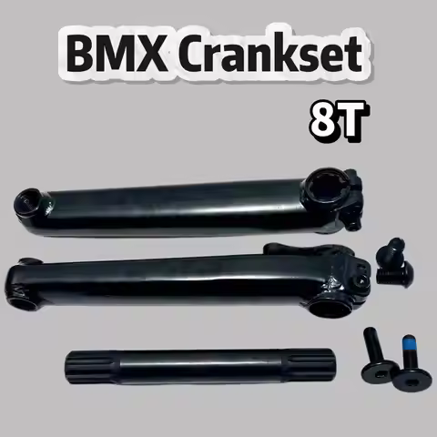 BMX performance BIKE 3-Piece Crankset CRMO 8T*19MM*175MM Crankarm Options 8T Chainring 19mm Axle BB 