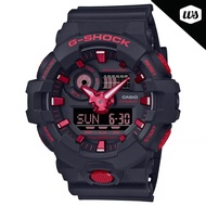 Casio G-Shock GA-700 Lineup Black and Fiery Red Series Watch GA700BNR-1A GA-700BNR-1A