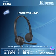 [Voucher 15% - 22.04] Logitech H340 Wired Headset - Noise-canceling Mic, On-Wire Control, Digital So
