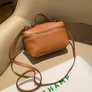 Longchamp official Store original cognac leather Crossbody Bag