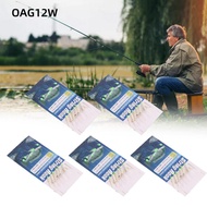 OAG12W 5 Sets Fishing Rigs, with 6 Hooks Soft Fish Skin Fishing Bait Rigs, Durable with Luminous Bea