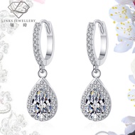［Real Moissanite］Can Pass Diamond Test 18K Gold Water Drop Pear Shape Earrings MEG006 Diamond Earrri