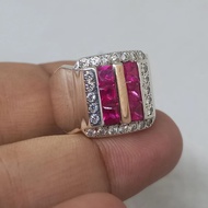 925 Silver Ring Gold combination