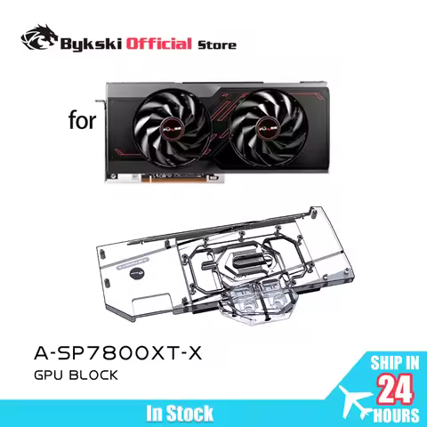 Bykski A-SP7800XT-X GPU Water Block for Sapphire Radeon RX 7800 XT NITRO / PURE / PULSE RX 7700 XT V