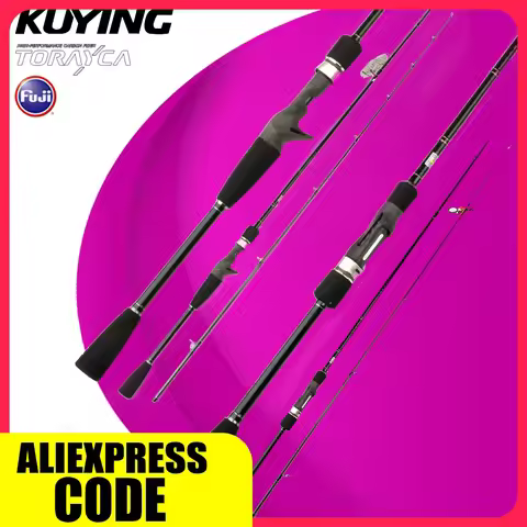 KUYING TOP CASTER 7'0 2.1m ML Medium Light Lure Fishing Rod FUJI Spinning Casting Medium Action 5-10