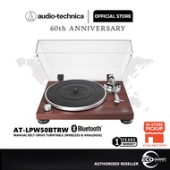 Audio-Technica Manual Belt-Drive Turntable (Wireless &amp; Analogue) Bluetooth V5.2 AT-LPW50BTRW