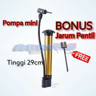 Pompa Mini Sepeda dan Motor portable Manual Serbaguna Pompa Angin Ban Manual Free Jarum Pentil