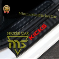 NISSAN KICKS CARBON 3D DOOR STEP PROTECTOR STICKERS 4PCS