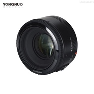 YONGNUO YN50mm F1.8เลนส์ AF 1:1.8มาตรฐานไพรม์เลนส์รูรับแสงขนาดใหญ่โฟกัสอัตโนมัติ/แมนนวลเปลี่ยนแทนที่สำหรับแคนนอนกล้อง DSLR EOS