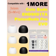 6pcs Silicone Ear Tips Compatible With 1MORE Colo Buds / EHD9001TA / PistonBuds Pro / EVO Replacemen