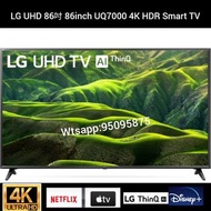 全新 LG UHD 86吋 86inch UQ7000 4K HDR Smart LED TV

 智能電視