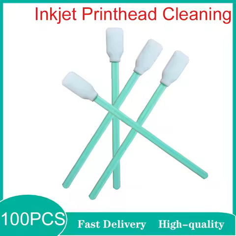 Vilaxh 100PCS Inkjet Printhead Cleaning Foam For Epson Roland Mimaki Mutoh Cleaning Tool Printhead C