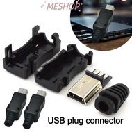 MESHOPMY Mini USB Male Connector, 5Pin 4 In 1 Assemble USB 2.0 Jack, DIY Micro Male USB Plug Connect