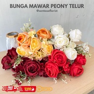 BUNGA MAWAR PEONY TELUR PREMIUM/BUNGA MAWAR PEONY BUCKET/BUNGA MAWAR