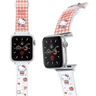 SANRIO-Apple Watch-PVC錶帶-格紋系列-HELLO KITTY