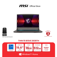 MSI NOTEBOOK THIN 15 B13VE-2638TH | 15.6" FHD | Nvidia GeForce RTX 4050 | Raptor Lake i7-13620H | 16